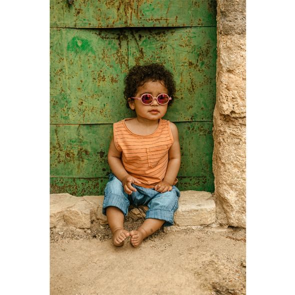 SUAVINEX DĚTSKÉ BRÝLE POLARIZOVANÉ S POUZDREM 2024 - 12/24 MĚSÍCŮ - RŮŽOVÉ KULATÉ - SLUNEČNÍ BRÝLE - PRO DĚTI