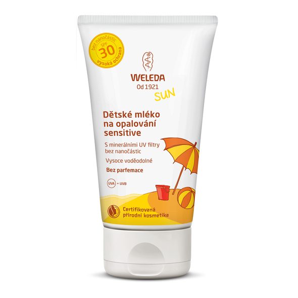 WELEDA DĚTSKÉ MLÉKO NA OPALOVÁNÍ SPF 30 SENSITIVE 150ML - OCHRANA PROTI SLUNCI - KOUPÁNÍ A ZDRAVÍ