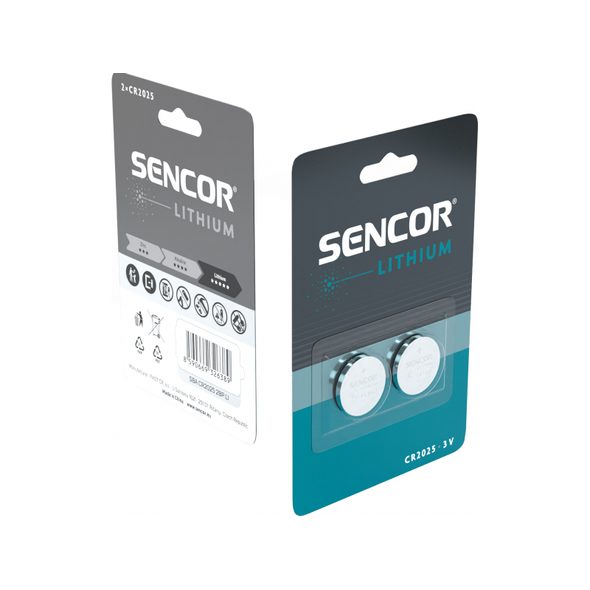SENCOR LITHIOVÉ BATERIE CR2025 2 KS - BATERIE - PRO DĚTI