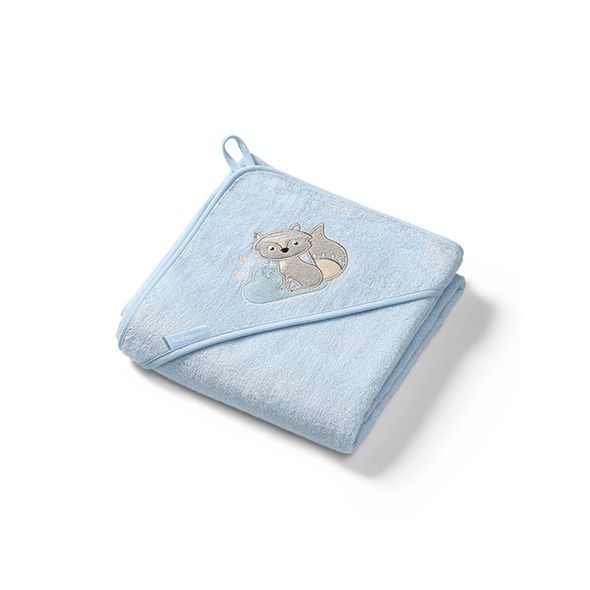 BABYONO OSUŠKA S KAPUCÍ BAMBOO MODRÁ 100X100 CM - OSUŠKY A DĚTSKÉ ŽUPANY - KOUPÁNÍ A ZDRAVÍ