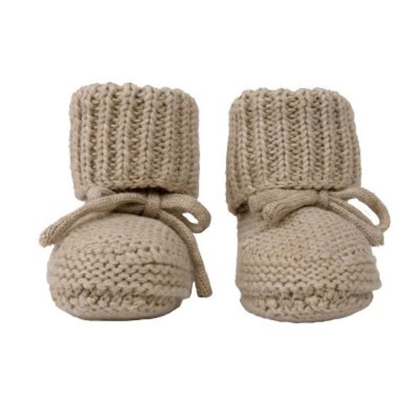 LODGER SLIPPER KNIT BEIGE 0 - 6 MĚSÍCŮ - TOPÁNOČKY - PRO DĚTI