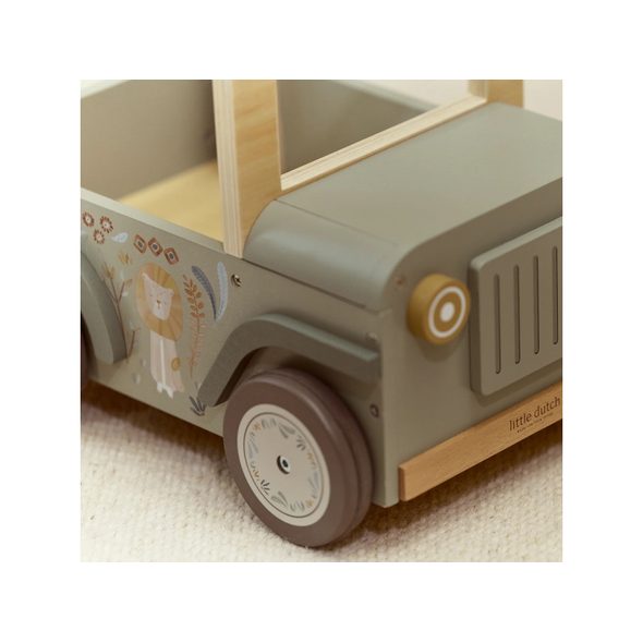 LITTLE DUTCH AUTO VOZÍK DŘEVĚNÝ SAFARI FRIENDS - LITTLE DUTCH - PRO DĚTI