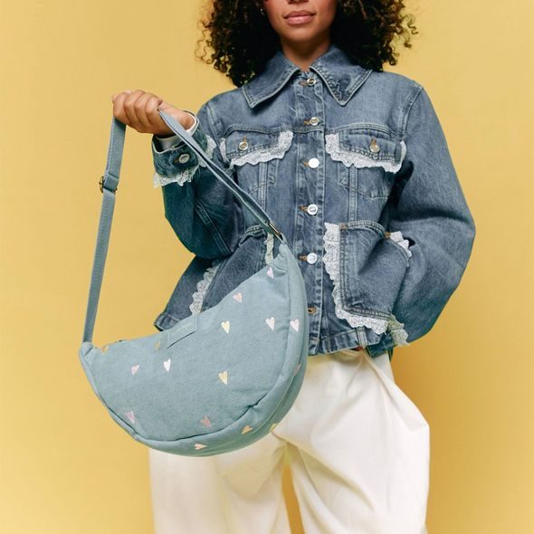 STUDIO NOOS DENIM ADULT FANNY KABELKA | HEARTS LIGHT BLUE HEARTS - DOPLŇKY - PRO MAMINKY