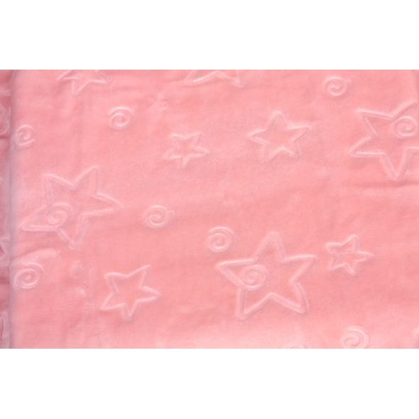 ŠPANĚLSKÁ DEKA 6627 - RŮŽOVÁ, 110 X 140 CM - DĚTSKÉ DEKY PRO MIMINKA - SPINKÁNÍ