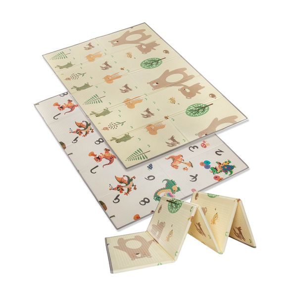 ZOPA MULTIFUNKČNÍ PĚNOVÁ SKLÁDACÍ PODLOŽKA OBOUSTRANNÁ 200X150 - HRACÍ PODLOŽKY NA ZEM - SPINKÁNÍ