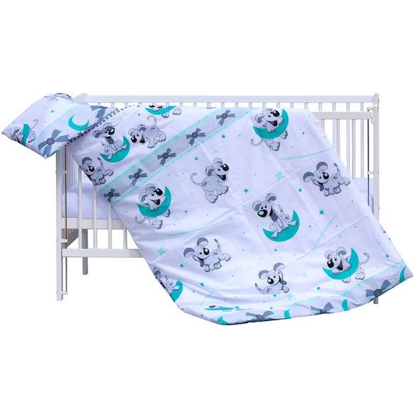 SCARLETT SOUPRAVA DO POSTÝLKY 2-DÍLNÁ TIGI TYRKYSOVÁ 135X100CM - POVLEČENÍ DO POSTÝLKY - SPINKÁNÍ