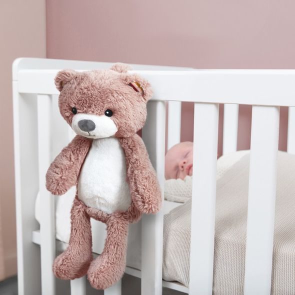 ZAZU MEDVÍDEK BRODY RŮŽOVÝ SLEEPTRAINER S MELODIEMI A NOČNÍM SVĚTLEM - TRÉNINKOVÉ BUDÍKY - SPINKÁNÍ
