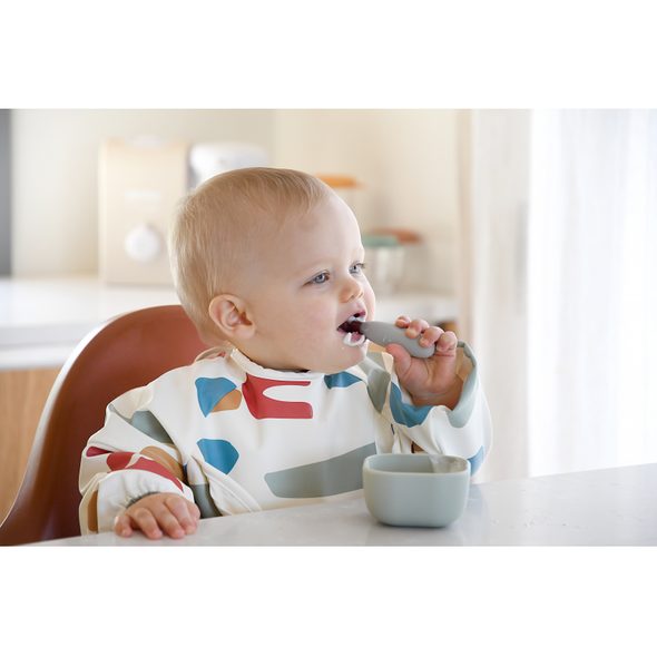 BEABA PRVNÍ TRÉNOVACÍ PŘÍBOR 2-DÍLNÝ VELVET GREY - LŽIČKY A PŘÍBORY - KRMENÍ