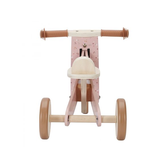 LITTLE DUTCH ODRÁŽEDLO TŘÍKOLKA DŘEVĚNÁ PINK - DĚTSKÁ ODRÁŽEDLA - PRO DĚTI