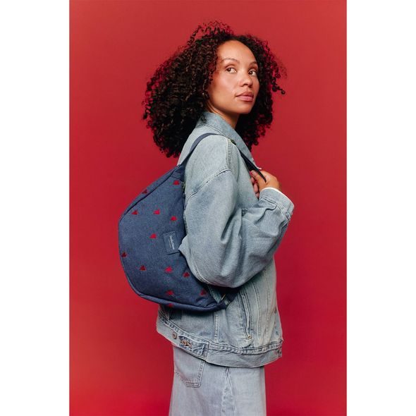 STUDIO NOOS DENIM ADULT FANNY KABELKA | DARK BLUE RED HEARTS - DOPLŇKY - PRO MAMINKY