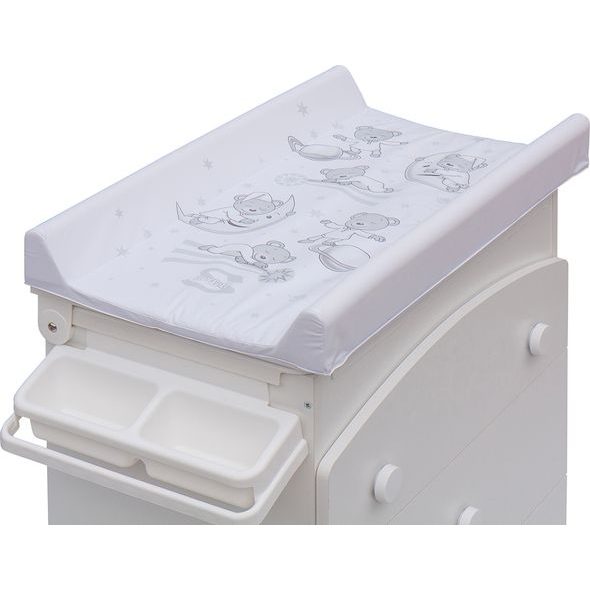 SCARLETT PŘEBALOVACÍ KOMODA S VANIČKOU VELA BÍLÁ S PŘEBALOVACÍ PODLOŽKOU GALAXY BÍLÁ - PŘEBALOVACÍ KOMODY - PŘEBALOVÁNÍ