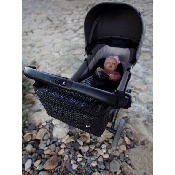 PINKIE ORGANIZÉR BLACK COMB S PŘEDNÍ KAPSOU-L - ORGANIZÉRY A KOŠÍKY - KOČÁRKY A PŘÍSLUŠENSTVÍ