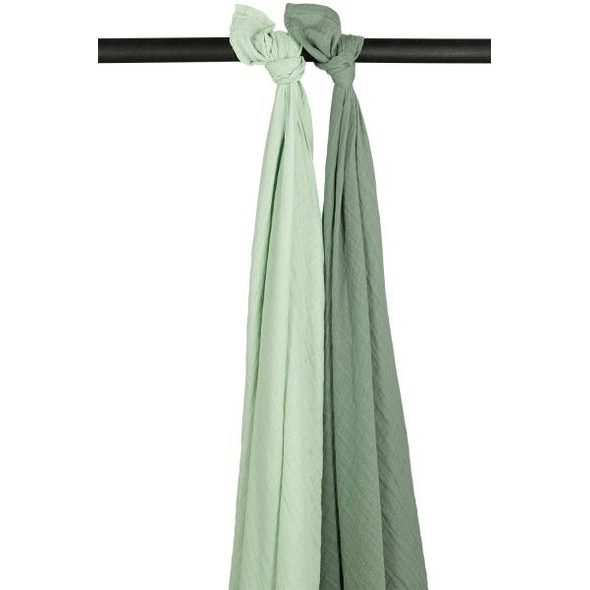 MEYCO MUŠELÍNOVÉ PLENY 2-BALENÍ SOFT GREEN/FOREST GREEN - LÁTKOVÉ PLENY SKLÁDANÉ - PŘEBALOVÁNÍ