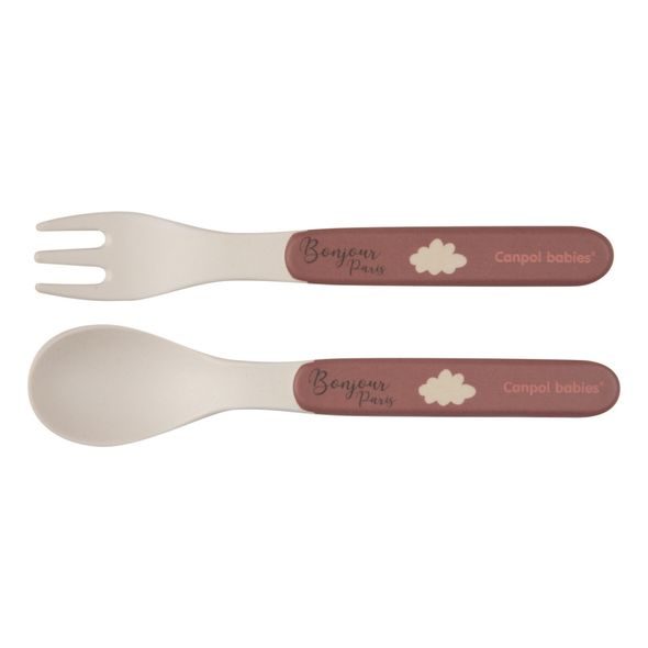 CANPOL BABIES SADA NÁDOBÍ BONJOUR PARIS 5KS ČERVENÁ - MISKY, TALÍŘKY A PODLOŽKY - KRMENÍ