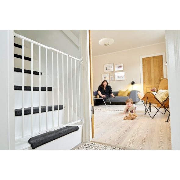 BABY DAN OTVOROVÁ ZÁBRANA BABYDAN EMMA KOV BÍLÁ 56,5-81,5 CM, ŠROUBOVACÍ - BEZPEČNOST DĚTÍ V DOMÁCNOSTI - KOUPÁNÍ A ZDRAVÍ