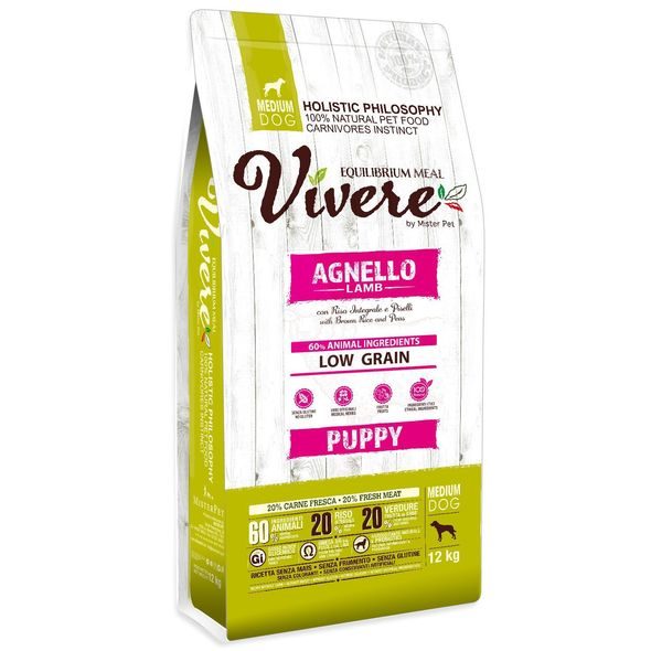 VIVERE PUPPY LAMB 12 KG - GRANULE PRO PSY - CHOVATELSKÉ POTŘEBY MALVÍKZOO