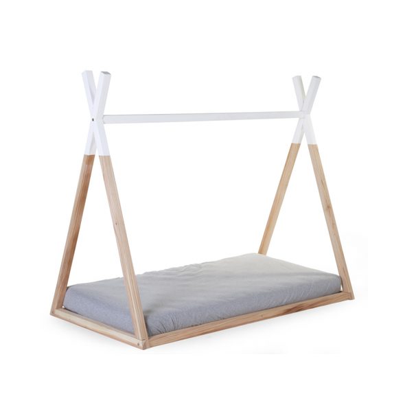 CHILDHOME POSTEL TIPI STAN KONSTRUKCE NATURAL WHITE 70X140CM - DŘEVĚNÉ POSTÝLKY - SPINKÁNÍ