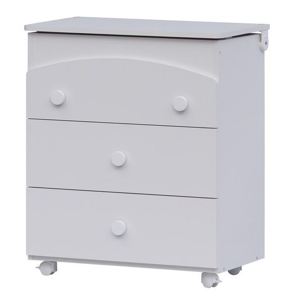 SCARLETT PŘEBALOVACÍ KOMODA S VANIČKOU VELA BÍLÁ S PŘEBALOVACÍ PODLOŽKOU SLON MODRÁ - PŘEBALOVACÍ KOMODY - PŘEBALOVÁNÍ