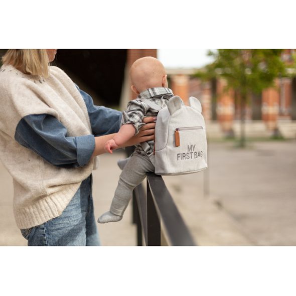 CHILDHOME DĚTSKÝ BATOH MY FIRST BAG CANVAS GREY - BATOHY A TAŠKY - PRO DĚTI