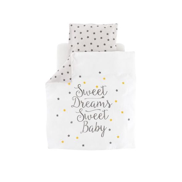 TRÄUMELAND POVLEČENÍ DO KOLÉBKY 80/80 + 35/40 STERNENTRAUM GELB - POVLEČENÍ DO POSTÝLKY - SPINKÁNÍ