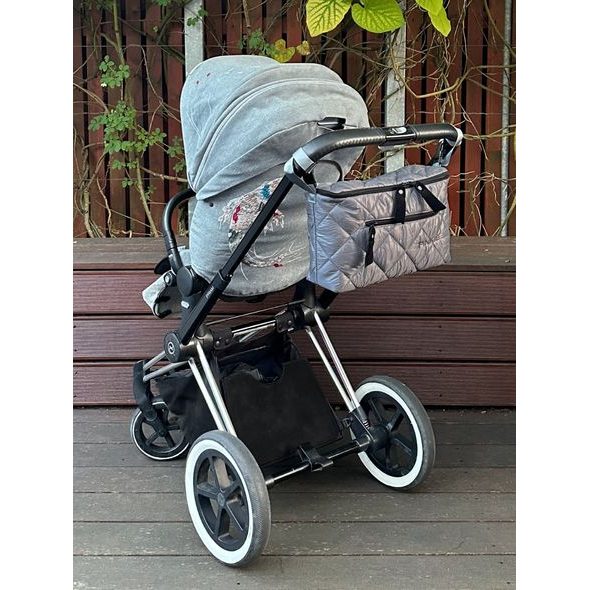 PINKIE ORGANIZÉR GREY SQUARE CLOSED - ORGANIZÉRY A KOŠÍKY - KOČÁRKY A PŘÍSLUŠENSTVÍ