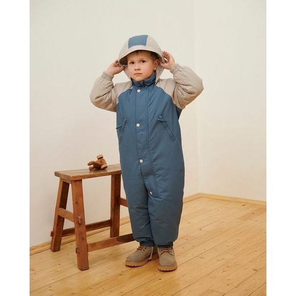 LEOKID ZIMNÍ KOMBINÉZA COLOR BLOCK SALT BLUE VEL. 3 - 4 ROKY (VEL. 98) - ZIMNÍ KOMBINÉZY - PRO DĚTI