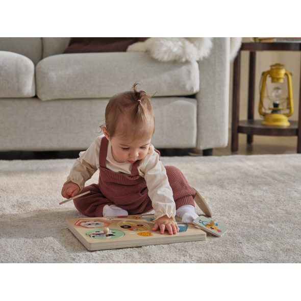 TINY LOVE PUZZLE SE ZVUKY DŘEVĚNÉ FARMERS FUNDAY - DŘEVĚNÉ HRAČKY - PRO DĚTI