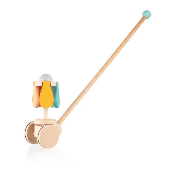 ZOPA DŘEVĚNÝ JEZDÍK KVĚTINA - TAHACÍ A TLAČÍCÍ - PRO DĚTI