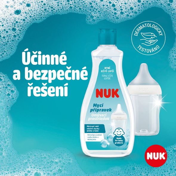 NUK MYCÍ PROSTŘEDEK NA LAHVE A SAVIČKY 500 ML - DĚTSKÉ PRACÍ A MYCÍ PROSTŘEDKY - KOUPÁNÍ A ZDRAVÍ