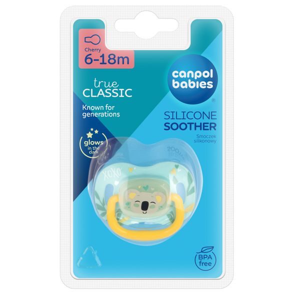 CANPOL BABIES DUDLÍK SILIKONOVÝ TŘEŠINKA EXOTIC ANIMALS6-18M 1KS KOALA - ŠIDÍTKA A DOPLŇKY - KRMENÍ