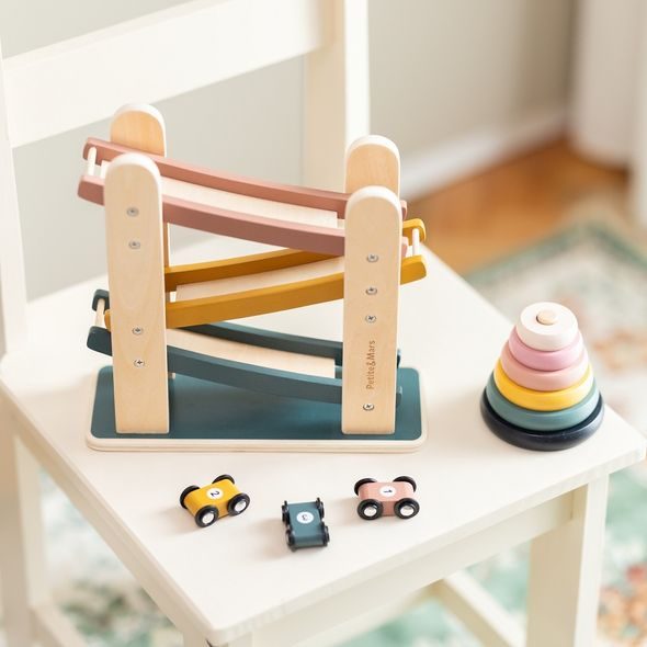 PETITE&MARS HRAČKA DŘEVĚNÁ ZÁVODNÍ DRÁHA MILKY WAY WOOD OF MARS 18M+ - KULIČKOVÉ DRÁHY - PRO DĚTI