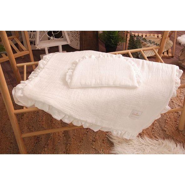 EMITEX SOUPRAVA DO KOČÁRKU MUŠELÍN WHITE - PEŘINKY DO KOČÁRKU - KOČÁRKY A PŘÍSLUŠENSTVÍ