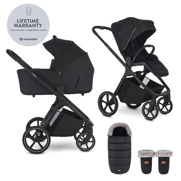 EASYWALKER SET KOČÁREK 2V1 ZOEY GO CHESTNUT BROWN XL S PŘÍSLUŠENSTVÍM - KOMBINACE S PŘÍSLUŠENSTVÍM - KOČÁRKY A PŘÍSLUŠENSTVÍ