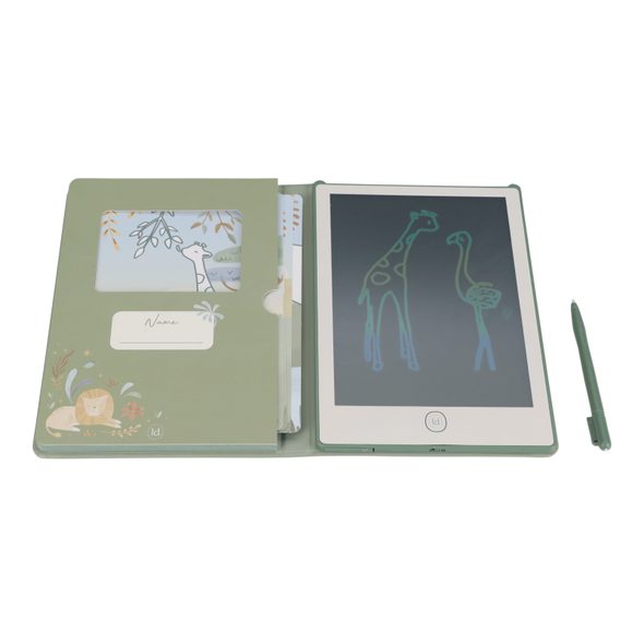 LITTLE DUTCH KRESLICÍ TABLET GREEN SAFARI FRIENDS - SAFARI FRIENDS - PRO DĚTI