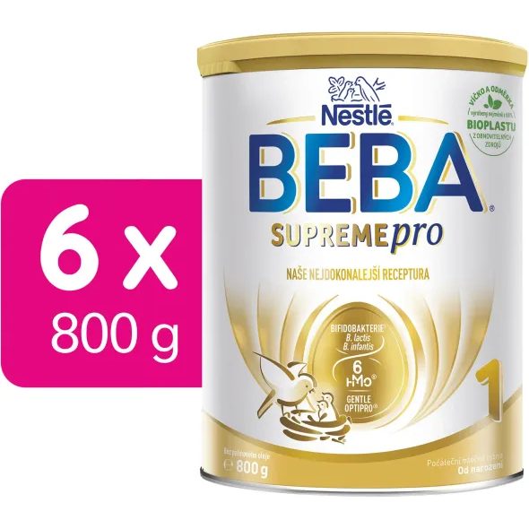 BEBA 6X SUPREMEPRO 1, 6HMO (800G) - KOJENECKÁ MLÉKA - KRMENÍ