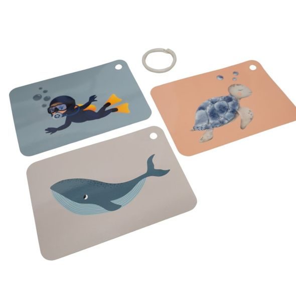 BO JUNGLE HRACÍ DEKA S DŘEVĚNOU HRAZDIČKOU OCEAN BLISS - HRACÍ PODLOŽKY NA ZEM - SPINKÁNÍ