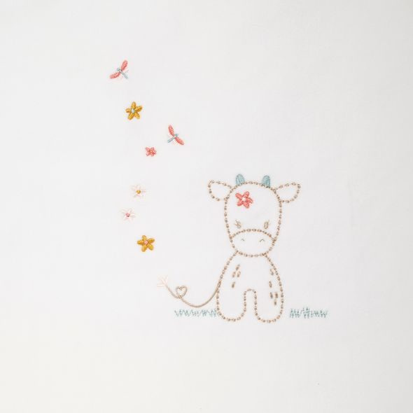 NATTOU DEKA DĚTSKÁ S KVĚTINAMI 135X100 CM MILA, ZOE & LANA - DĚTSKÉ DEKY PRO MIMINKA - SPINKÁNÍ