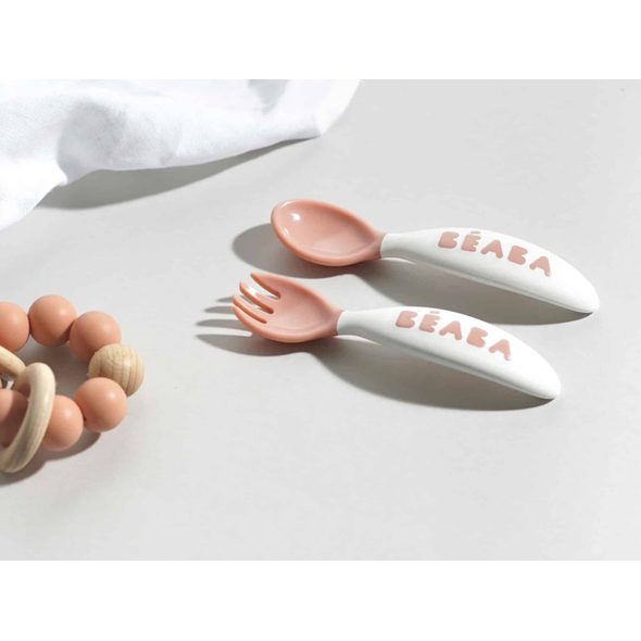 BEABA LŽIČKA S VIDLIČKOU V POUZDRU PINK - LŽIČKY A PŘÍBORY - KRMENÍ
