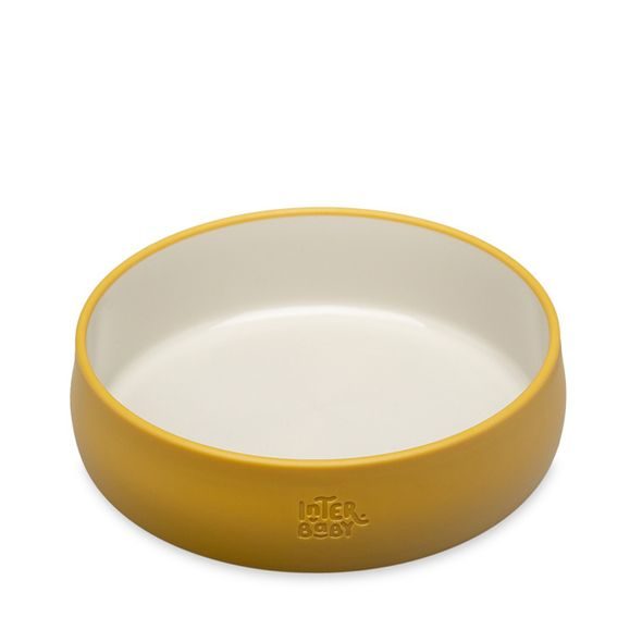 INTERBABY JÍDELNÍ SET SILIKONOVÝ - OKROVÝ - MISKY, TALÍŘKY A PODLOŽKY - KRMENÍ