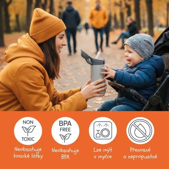 ZOPA TERMOSKA NA PITÍ S PÍTKEM 400 ML - SPORTOVNÍ LAHVE - KRMENÍ