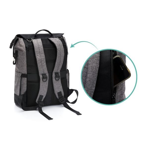 FILLIKID BATOH NA PLENY OSAKA GREY MELANGE - PŘEBALOVACÍ BATOHY - KOČÁRKY A PŘÍSLUŠENSTVÍ