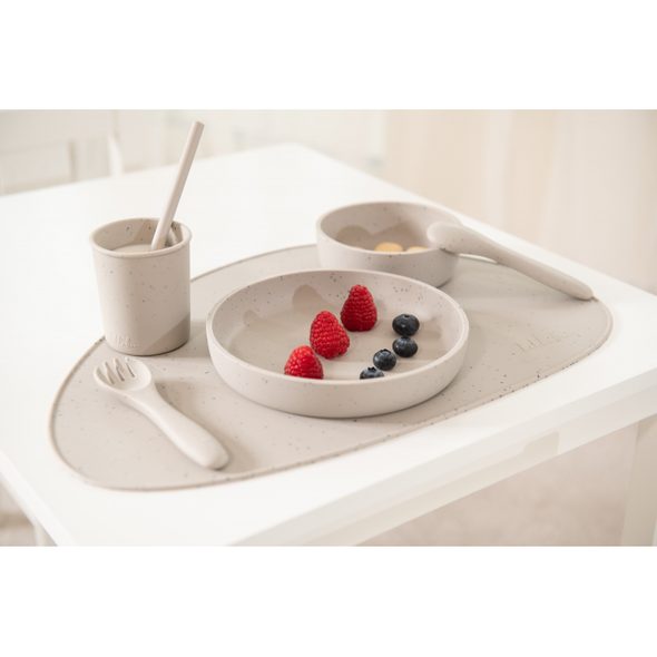 KIKKABOO PŘÍBOR 2-DÍLNÝ PLATINUM SILICONE SAND - LŽIČKY A PŘÍBORY - KRMENÍ