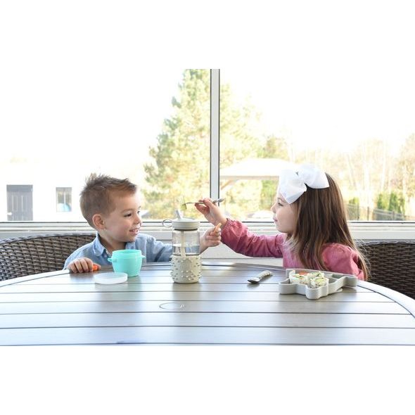 MELII SILIKONOVÝ DĚLENÝ TALÍŘEK S PŘÍSAVKOU - BULDOČEK - MISKY, TALÍŘKY A PODLOŽKY - KRMENÍ