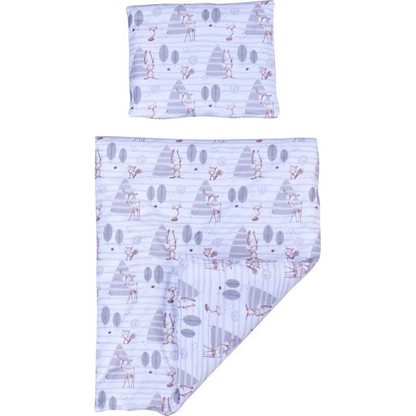 SCARLETT SET PEŘINKA A POLŠTAŘ DO KOČÁRKU SCARLETT SRNEČEK ŠEDÁ - VYBAVENÍ HLUBOKÉ KORBY - KOČÁRKY A PŘÍSLUŠENSTVÍ