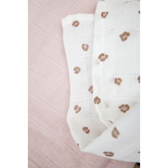 MEYCO MUŠELÍNOVÉ PLENY 3-BALENÍ - MINI PANTHER SOFT PINK - LÁTKOVÉ PLENY SKLÁDANÉ - PŘEBALOVÁNÍ