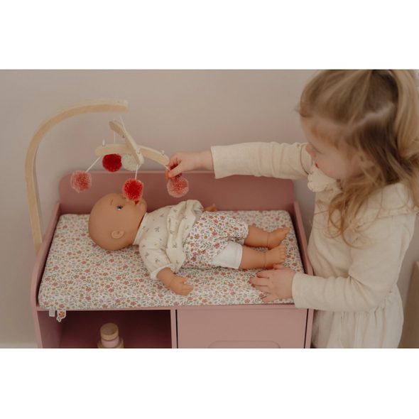 LITTLE DUTCH PŘEBALOVACÍ PULT PRO PANENKY DŘEVĚNÝ SOFT FLOWERS - LITTLE DUTCH - PRO DĚTI