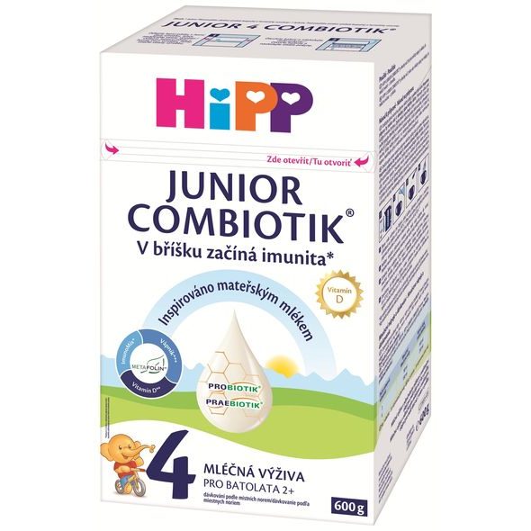 HIPP 4X BATOLECÍ MLÉKO HIPP 4 JUNIOR COMBIOTIK 600G - KOJENECKÁ MLÉKA - KRMENÍ