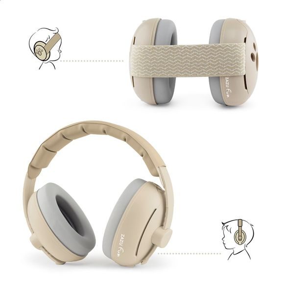 ZAZU EARMUFFS BÉŽOVÉ - 2V1 DĚTSKÉ CHRÁNIČE SLUCHU - BEZPEČNOST DĚTÍ V DOMÁCNOSTI - KOUPÁNÍ A ZDRAVÍ