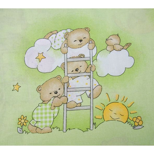 SCARLETT SOUPRAVA DO POSTÝLKY 3-DÍLNÁ MRÁČEK ZELENÁ 90X120CM - POVLEČENÍ DO POSTÝLKY - SPINKÁNÍ