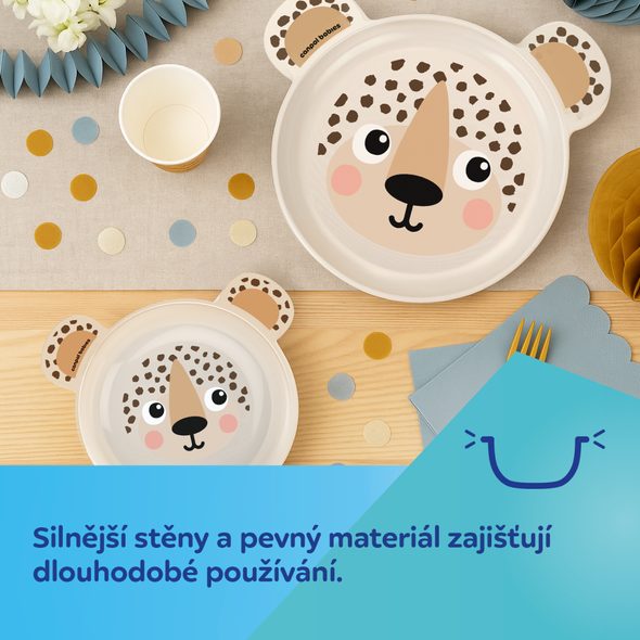 CANPOL BABIES MISKA S UŠIMA A PŘÍSAVKOU BABIESBOO 400 ML BÉŽOVÁ - MISKY, TALÍŘKY A PODLOŽKY - KRMENÍ
